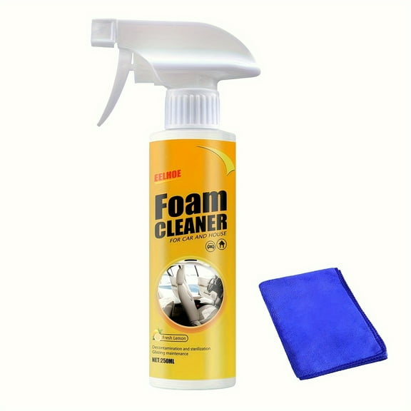 250ML/8.82oz Car Multi-purpose Foam Cleaner Powerful Stain Remover Headliner Seat Car Upholstery Cleaner Large capacity Universal model for all vehicles