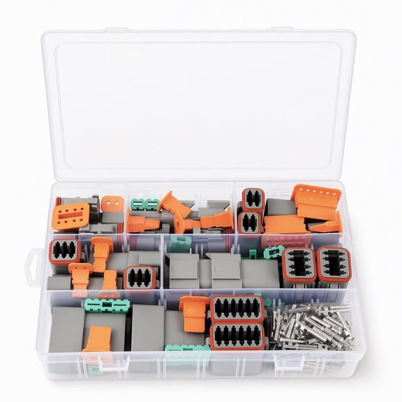 250PCS DT Connector Kit with Wire Crimper, Deutsch Automotive Electrical Connector Set
