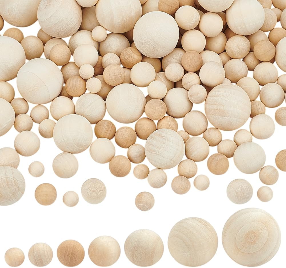 20 Unfinished Wooden Round Balls - 2 Inch Diameter, Solid Birch Hardwood For Crafts, DIY Projects & Decor