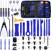 250PCS Trim Removal Tool Kit Automotive Tools Auto Removal Set for Car Panel Dashboard Radio Puller Tool Plastic Pry Tools Clip Pliers/Fastener Pry Tool with Storage Bag Blue