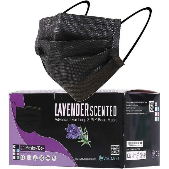 250PCs Dental Medical Grade Tigris Black by VASTMED 4.0 G 3Ply Level 3 Face Mask