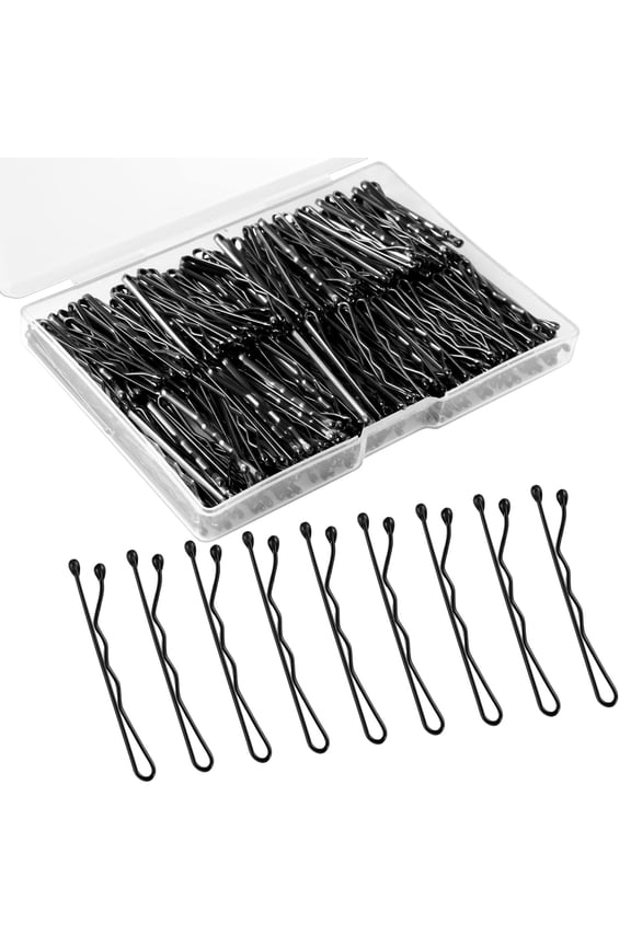 250Pcs 1.38 Inch Mini Bobby Pins, Small Black Bobby Pins Hair Bobby Pins for Buns Hair Pins for Kids, Girls and Women with Storage Box (Black)