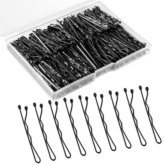 250Pcs 1.38 Inch Mini Bobby Pins, Small Black Bobby Pins Hair Bobby Pins for Buns Hair Pins for Kids, Girls and Women with Storage Box (Black)