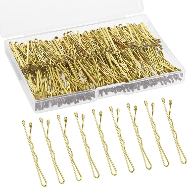 250Pcs 1.38 Inch Mini Bobby Pins, Small Blonde Bobby Pins Hair Bobby Pins  for Buns Hair Pins with Storage Box, Valentines Day Gifts for Women  (Blonde) 