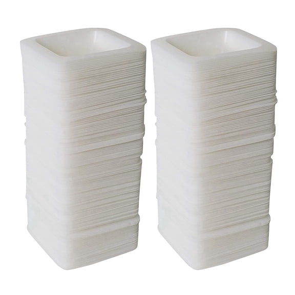 250Pcs 100Ml Weighing Boats Measuring & Mixing Powders & Liquids for Easy Pour Design Disposable Plastic Square Lab Dish