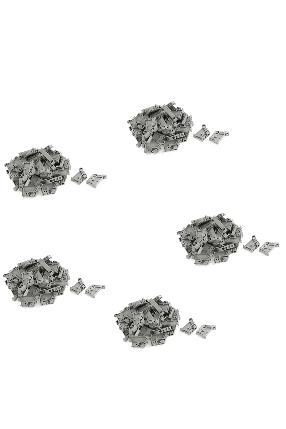 250Pcs 35mm DIN Rail Terminal Block End Stopper Mounting Clips,250(+/-2%) x Terminal Block End Stopper,gray
