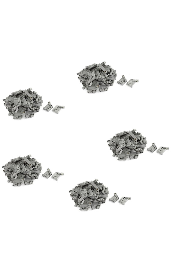 250Pcs 35mm DIN Rail Terminal Block End Stopper Mounting Clips