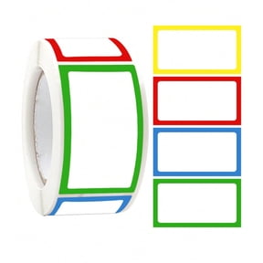 250Pcs Adhesive Name Tag Labels Stickers, 25 x 45mm Colored Blank Name Tag Category Tags Category Tag Stickers with Strong Adhesion for Office School and Home