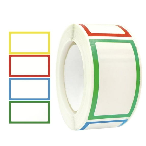 250Pcs Colorful Border Name Labels Adhesive Name Labels Sticker 1.77x1Inch Clothing Labels for Daycare and School