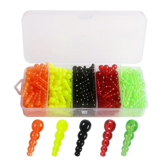 250Pcs Fishing Beads Lures Tackle Stacked Fishing Beads Fishing Inline Spinner Rig Lures Making Supply for Saltwater