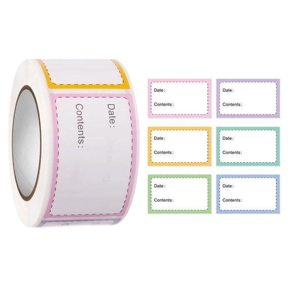 250Pcs Freezer Label Sticker 50x30mm Food Date Labels Adhesive Label for Labelling Glass Jar Cans Food Container Bottle