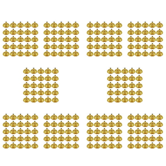 250Pcs Gold Mini Hand Held Flag Stand Base Table Flag Base Bar Restaurant Conferences Desktop Display Decoration