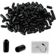 thumbnail image 1 of 250Pcs Pegboard Hooks Protector Flexible Peg Board Hook Tip Cap Black Rubber End Caps Caps Bolt Cover(Inner Dia 5mm Suitable for 5mm-6mm Hooks), 1 of 6