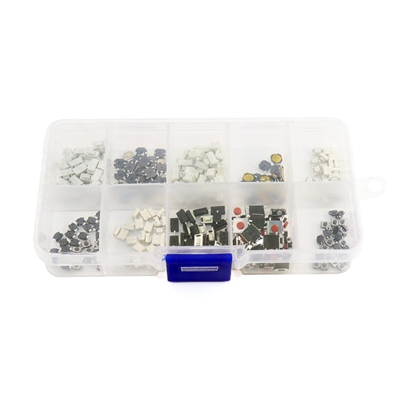 250Pcs Touch Push Button Touch Microswitch Buttons Patches Switches Buttons for Car Remote Control Keys Switches