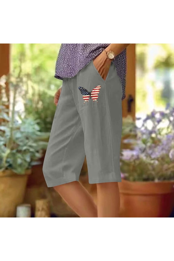 250Th Anniversary 4Th of July Tunic, Lightweight Fashion Pants, Casual Womens Pants, Lightweight Women's Pants, Independence Day Pants for Indoor Outdoor Gray Size: 2XL