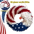 thumbnail image 1 of 250Th Anniversary Eagle Wreath For Front Door,Flag Wreath 30Cm 2D Acrylic Pendant,Independence Day Decorations,Red White Blue Style Fabric Design For Porch, Wall, Memorial Day Indoor Outdoor Decor, 1 of 10