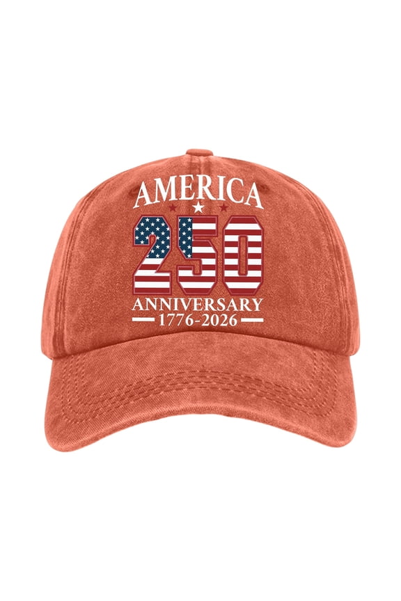 250Th Anniversary Faith Art Print Hat USA 250 Years Anniversary One Nation Under God Patriotic Hat,Saffron