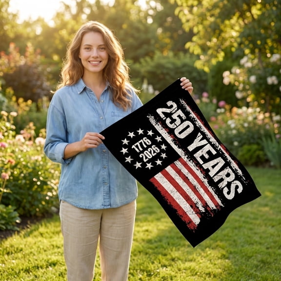 250Th Anniversary Flag, Usa Patriotic Garden Decor, Fourth of July Yard Accents, 1 Pc Weather-Resistant Banner
