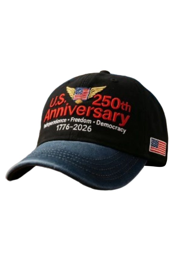 250Th Anniversary Hat, 250Th, 250Th Anniversary, Freedom Hat, Flag, Anniversary, Embroidery, Statue of Liberty Backdrop Reference, Commemorative Gear, July 4 Events, 1 Pc