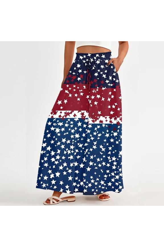250Th Anniversary Patriotic Womens Pants, 4Th of July Fashion Womens Pants, Red White and Blue Clothes, Stylish Elastic Waist Womens Pants, Casual Clothes for Independence Day Dark Blue Size: M