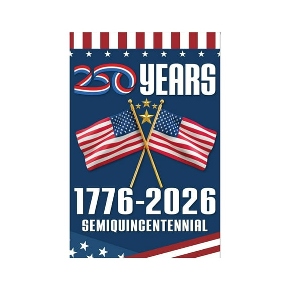 250Th Anniversary Of U.S. Founding Garden Flag, Patriotic Cross Design Double-Sided Cloth Flag, Weather Resistant Outdoor Fall Decor For Home Garden Patio Porch