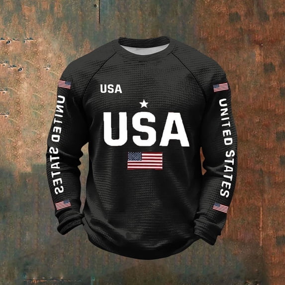 250Th Anniversary USA Shirt Men's Patriotic Knit Graphic Commemorative Independence Day Casual Tee Mens 4Th of July Shirt Black L