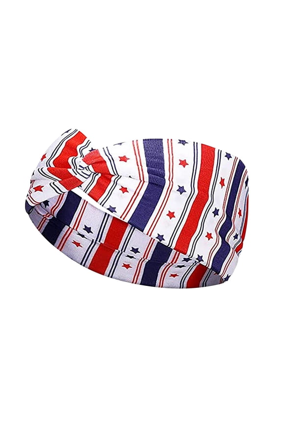 250Th Anniversary Usa 4Th Of July American Flag Red, White Blue Independence Day Decorative Headband, Sports Decorative Party Headband