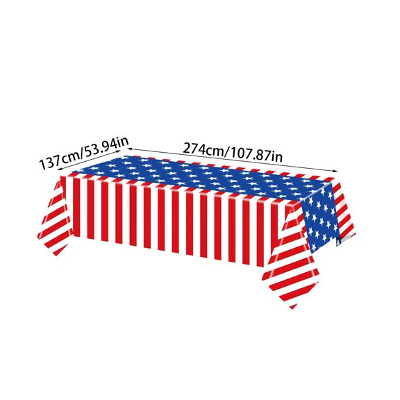 250Th Anniversary Usa 4Th of July Independence Day American Independence Day Patriotic Flag Plastic Tablecloth As Show