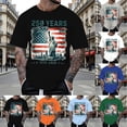 thumbnail image 1 of 250Th Anniversary Usa Commemorative T Shirt Anniversary Celebration Soft Casual Mens Graphic Tees Light Blue M, 1 of 5