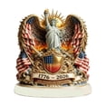 thumbnail image 1 of 250Th Anniversary Usa Figurine with Statue of Liberty and American Flag Design, 1 Piece, Red White Blue and Gold, for Home Or Office Desktop, Patriotic Decoration, 1 of 4
