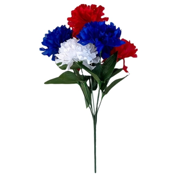 250Th Artificial Flowers Patriotic Flowers Decor, 4Th of July Red Blue and White Flowers Silk for Home Decor indoor Memorial Day Table Centerpiece ( 33Cmx15Cm) Mohdy