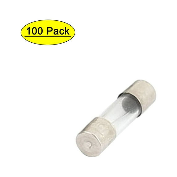 250V 15A 5 x 20mm Transparent Quick Acting Fast Blow Type Glass Tube Fuse 100pcs