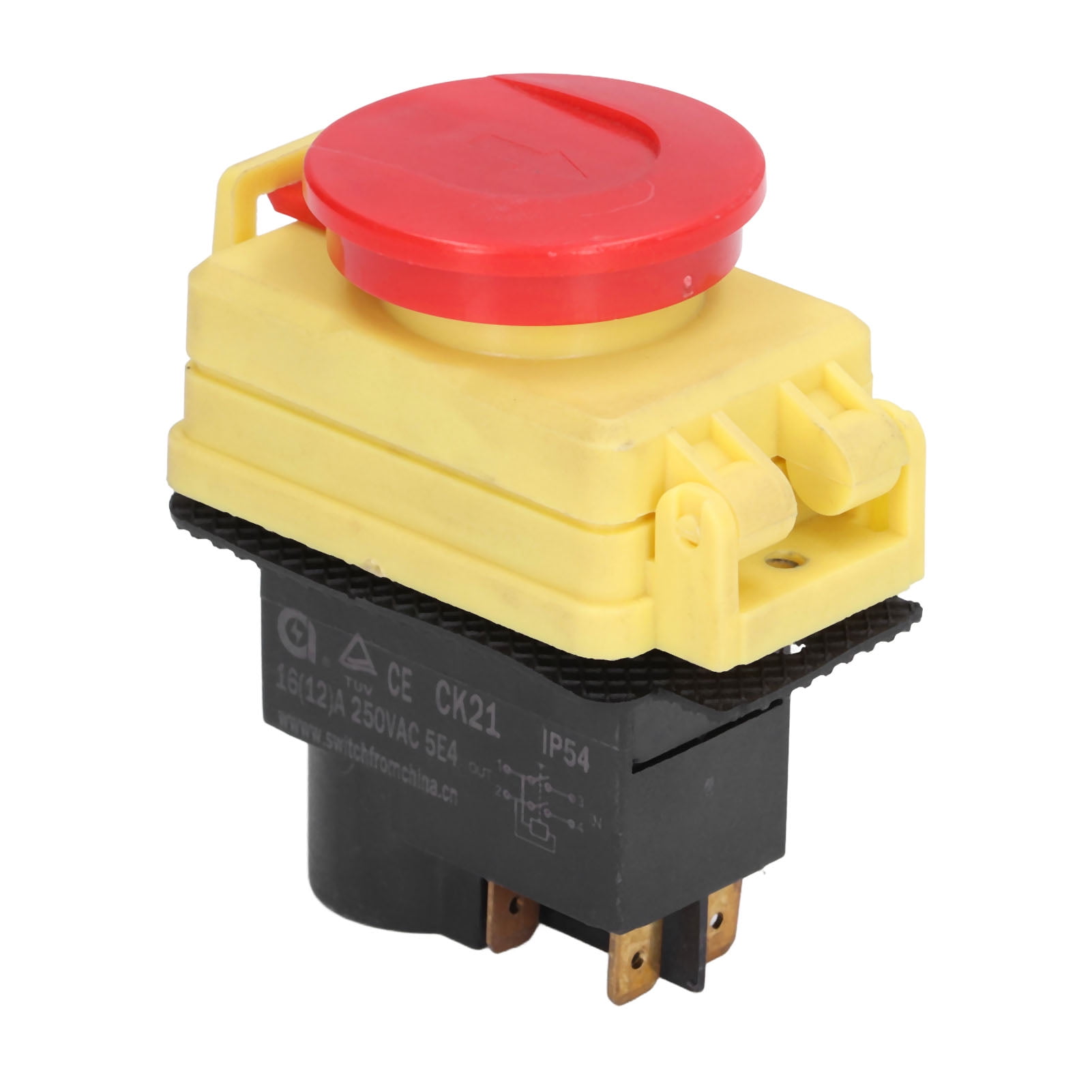 250V Industrial Electromagnetic Switch Waterproof ON Off Push Button ...