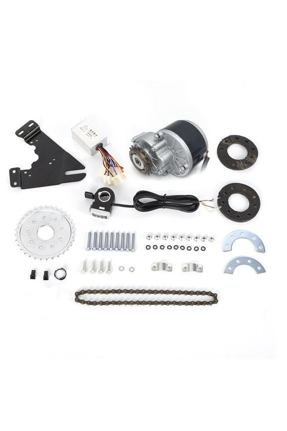 250W 24V Electric Bicycle Conversion Kit E-Bike Brush Motor Set Left Chain Drive