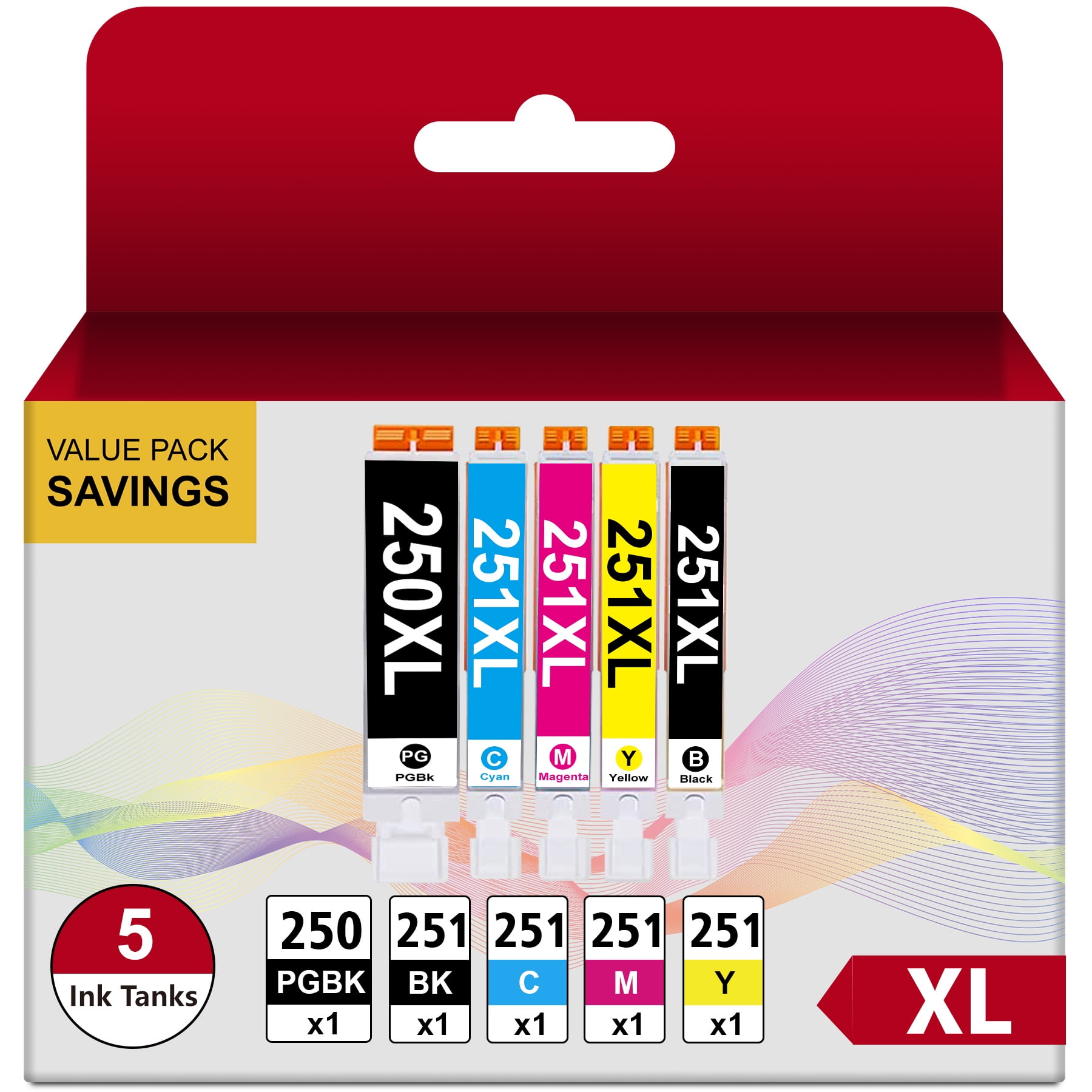 Amazon.com: PGI-250XL CLI-251XL 5 Color Value Pack