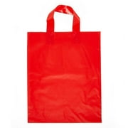 250ea - 15 X 18 2.5mil Red Frost Flat Plast Hndl Bags by Paper Mart
