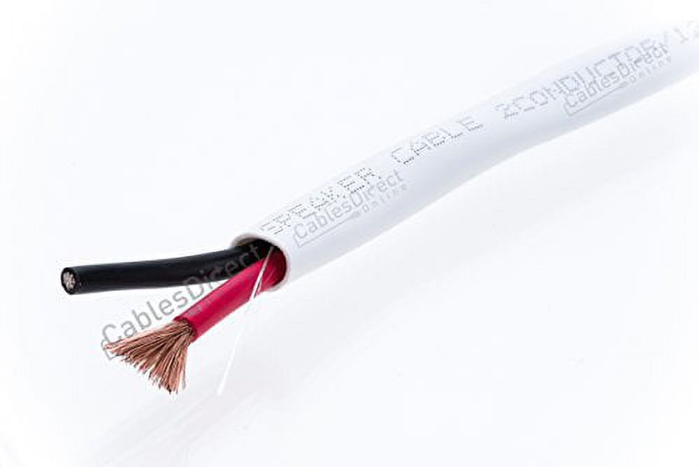 2-Core 24 Strand Speaker Cable - 0.2mm (White & Black) - Price Per Metre