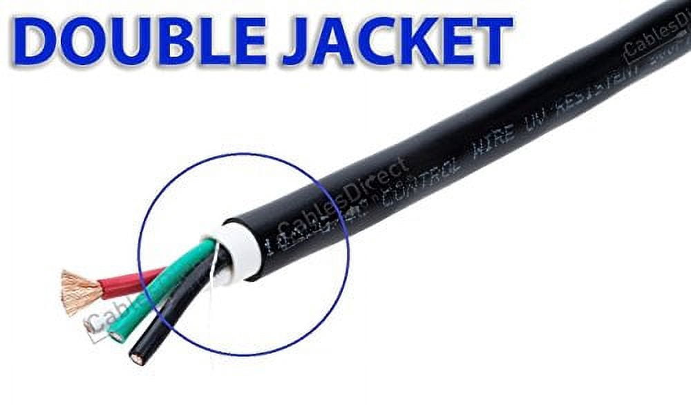 250ft outdoor uv protection rated professional speaker audio cable 14awg direct burial 14/4 bulk spool (250ft, 14/4)