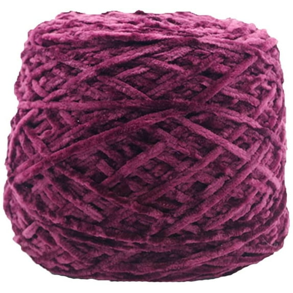 250g Chenille Velvet Yarn Black Bulky Vegan Soft Yarn Velvet Knitting Yarn Polyester Blended Cotton Chenille Yarn Hand Knitting Yarn Crochet Thread for Clothing Hat Scarf Blanket