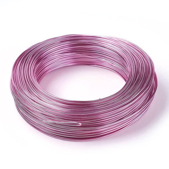 250gs Anodized Aluminum Wire Bendable Metal Craft Wire Flexible Craft Wire Hot Pink 22 Gauge 0.6mm 280m/250g(918.6 Feet/250g)
