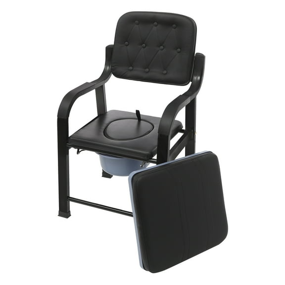 250kg/551lbs Heavy Duty Bedside Commode Toilet Chair Bath Seat For Seniors Adults Elderly