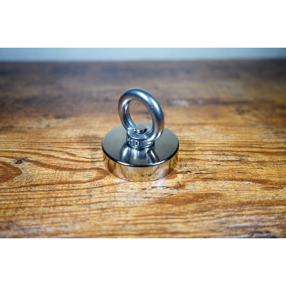 250lb Magnet Fishing Mounting Magnet Pull Force N52 Neodymium w/ Eye Nut Hook