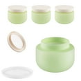 thumbnail image 1 of 250ml/8oz Plastic Cream Sample Containers,Green Empty Make Up Container for Outdoor,4pack of Wide Mouth Storage Pot for Travel,Home, 1 of 6