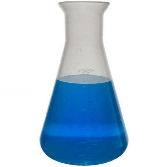 250ml Conical Flask, PP Material, Molded Graduations, No Cap, Karter Scientific 230B6 (Single)