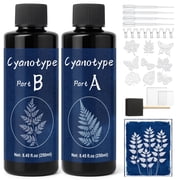 GDDP Cyanotype Solution Kit, Sun Printing Sensitizer Set for Paper and Fabric, 2x125ml
