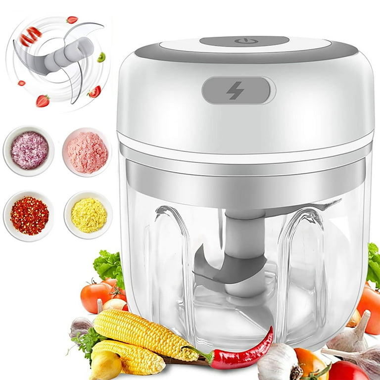 250ml Electric Mini Garlic Chopper Cordless Vegetable Masher