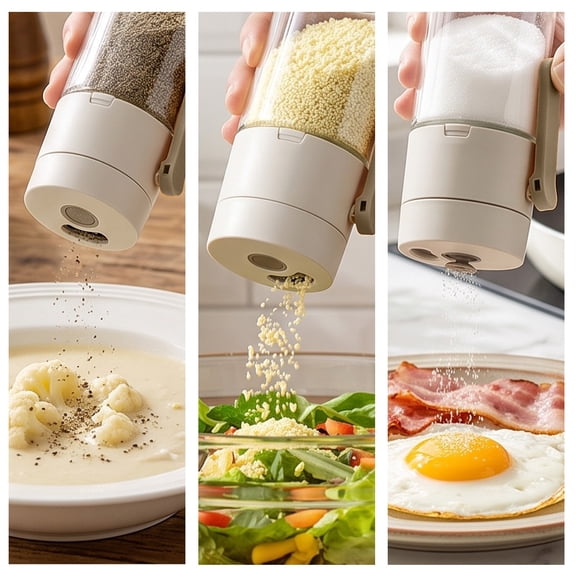 250ml Kitchen Shaker Quantitative Seasoning Jar Glass Bottle with Sprinkle Lid Oil Sprayer Dustproof Sealing Cruet for Salt Pepper Spices Cooking