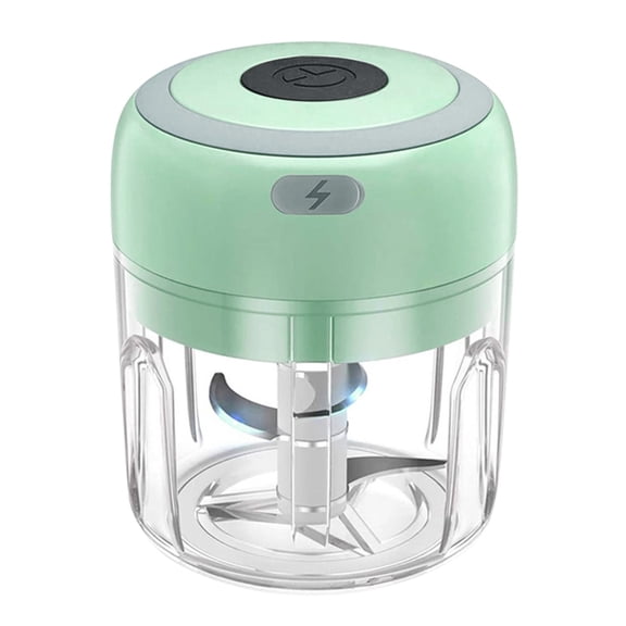 250ml Mini Food Chopper, Glass Jar Electric Blender with Detachable Stainless Steel Head, Small Food Processor for Onion, Garlic, Meat, Vegetables, Quick Kitchen Prep Tool,Light Green