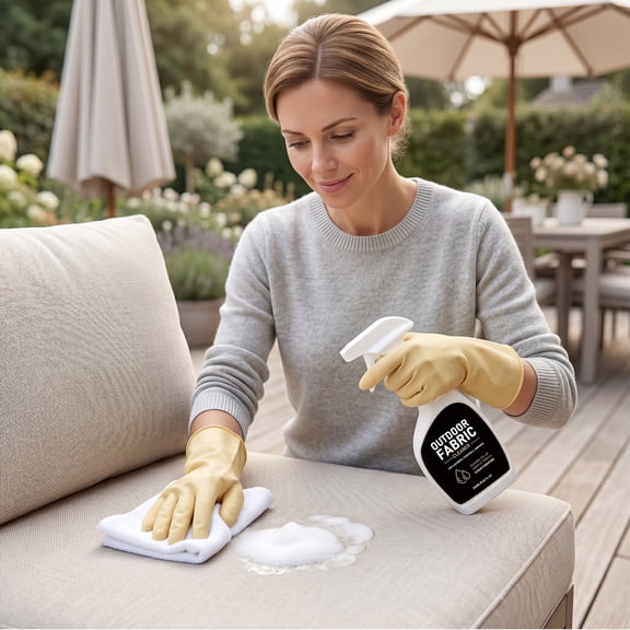 250ml Outdoor Fabric Cleaner Spray, Deep Stain and Mud Remover for All-Weather Patio Cushions, Canvas Sun Awnings, CaMPPing Tarps, and Exterior Carpets