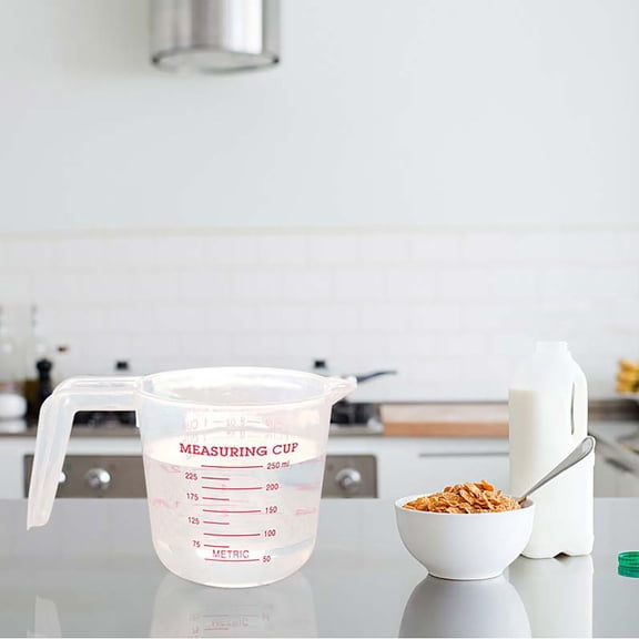 250ml Liquid Measuring Cup Set, Heat-Resistant Clear Cups with Angled Grip and Spout, Stackable for Baking Cooking Mixing, Essential Kitchen Tools